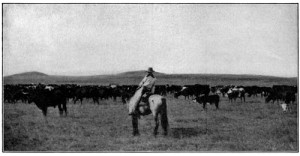 One illustration from "Sun and Saddle Leather," a 1919 book of Clark's cowboy poetry.