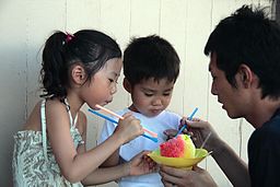 Rodeo fans. Tourists in Hawaii. Shave ice has fans everywhere. (Photo credit: Brock Roseberry  Wikimedia Commons)