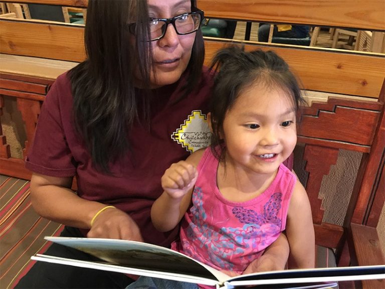 Reading at home with child